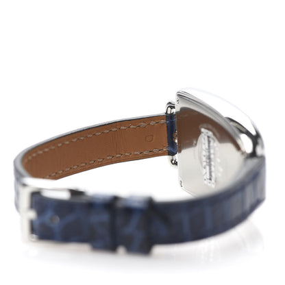 Hermes Stainless Steel Alligator 26mm Galop Quartz Watch Bleu Saphir 6 of 7