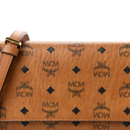 MCM Visetos Chain Wallet Crossbody Cognac 9 of 10