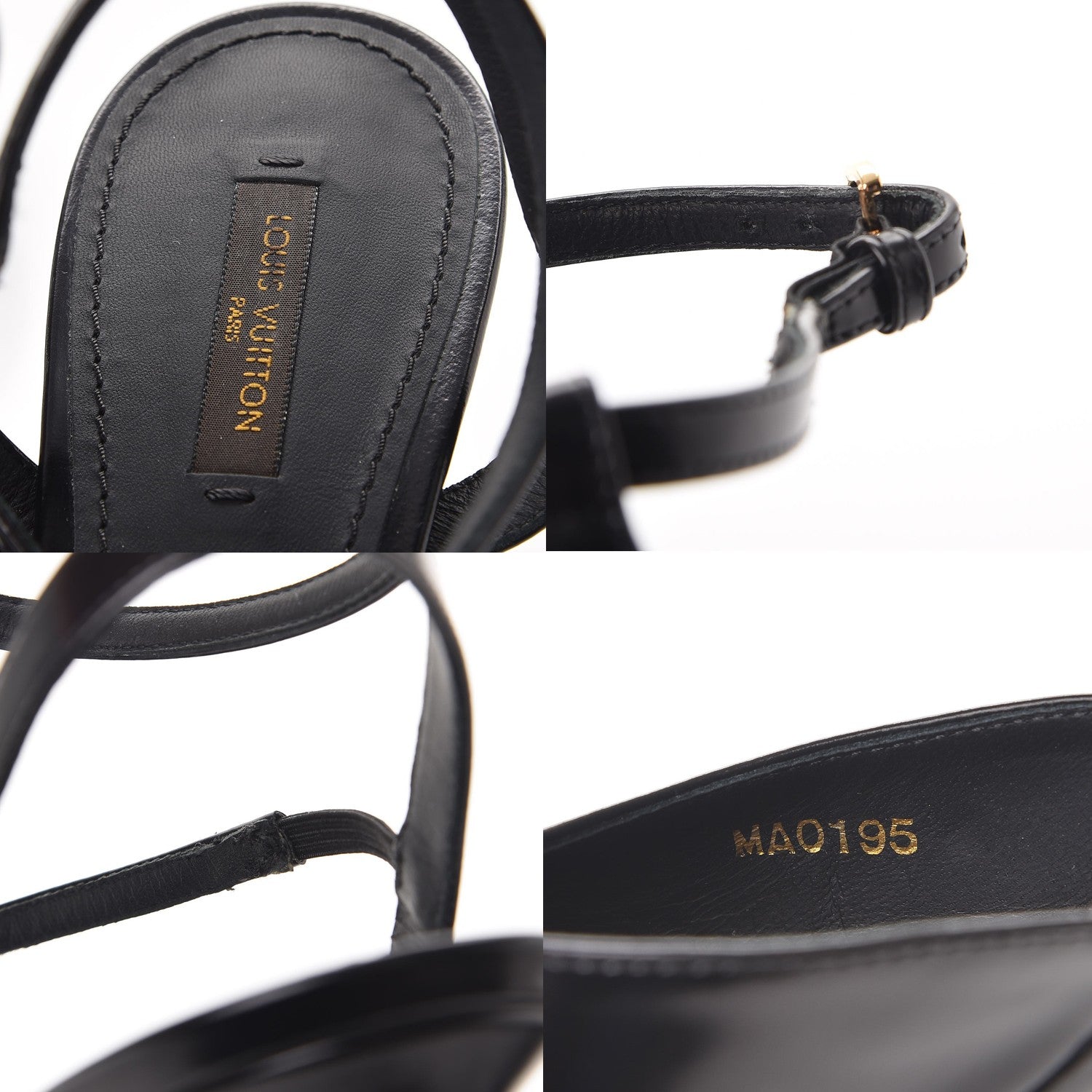 Louis Vuitton Leather Wynwood Strappy Open Back Pumps 40 Black 9 of 10