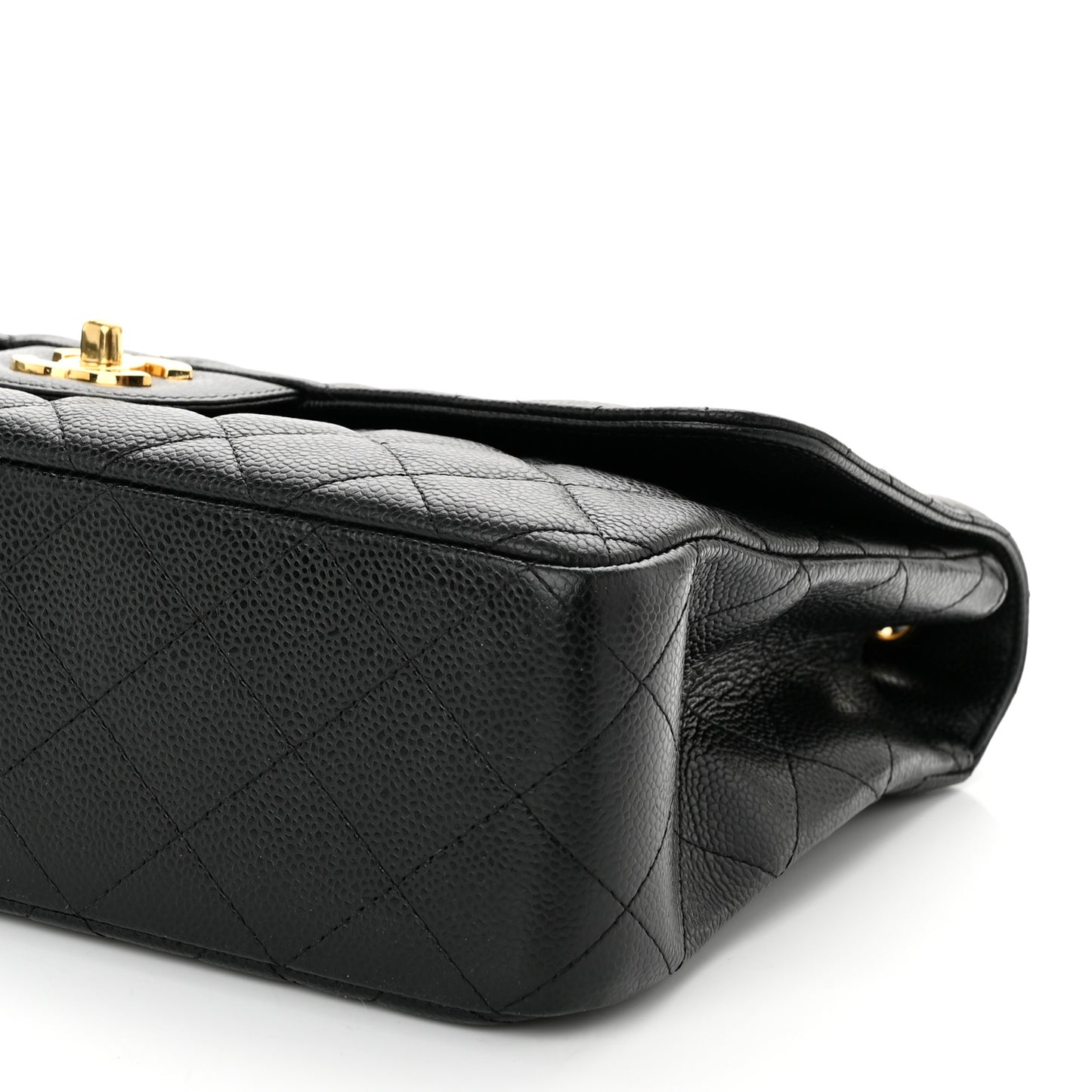 Caviar Quilted Jumbo Single Flap Black