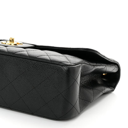 Chanel Caviar Quilted Jumbo Single Flap Black 10 of 12