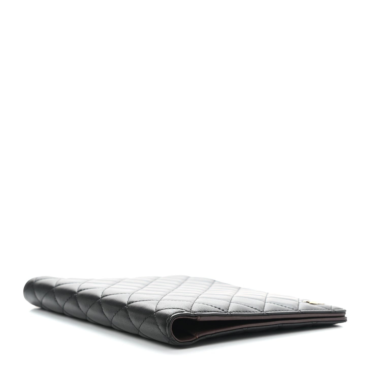 Lambskin Quilted Large Agenda Cover Black