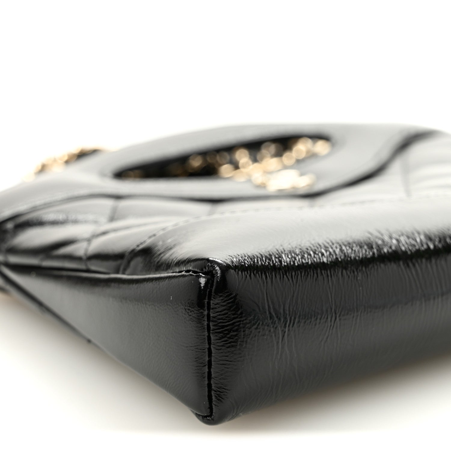 Chanel Shiny Crumpled Calfskin Quilted Nano 31 Shopping Bag Black 9 of 10