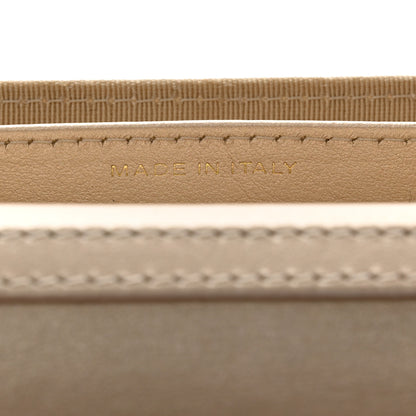Chanel Metallic Lambskin Quilted Flap Card Holder On Chain Gold 7 of 9