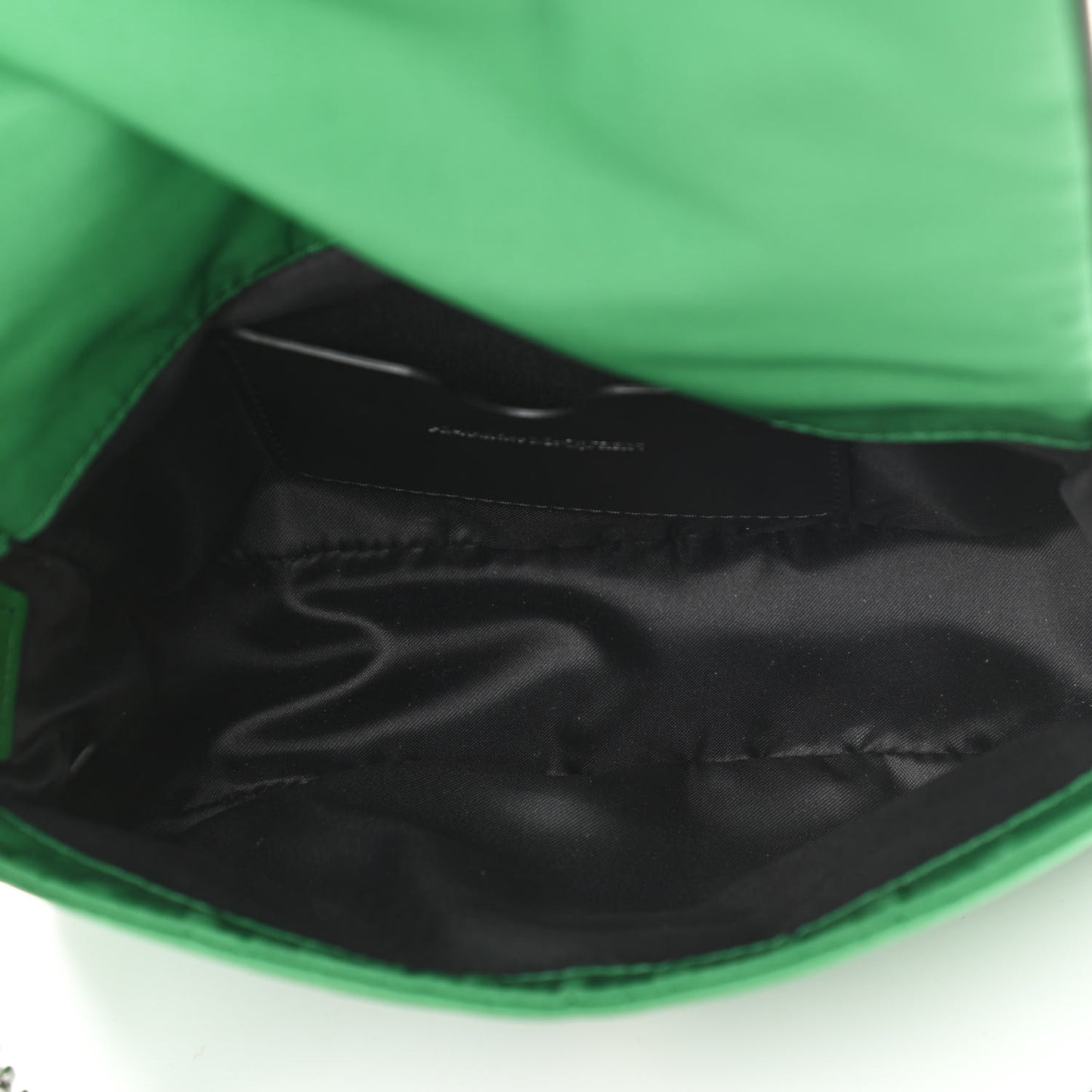 Nylon Skull Camera Crossbody Bag Green