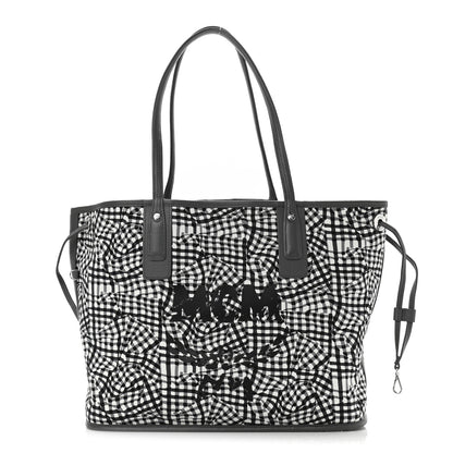 MCM Visetos Medium Liz Reversible Shopper Tote Black 3 of 14