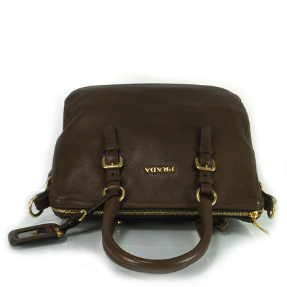 Prada Vitello Daino Tote Brown 4 of 9