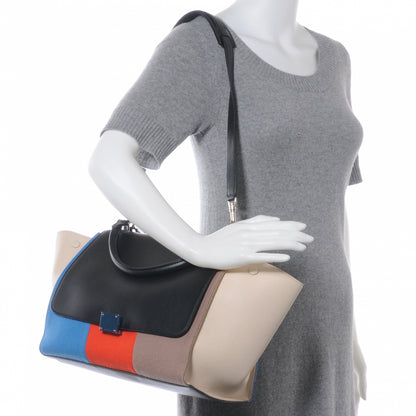 Celine Calfskin Wool Medium Trapeze Multicolor 2 of 7