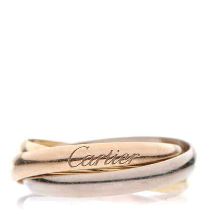 Cartier 18K Pink Yellow White Gold Small Trinity Ring 52 6 1 of 10