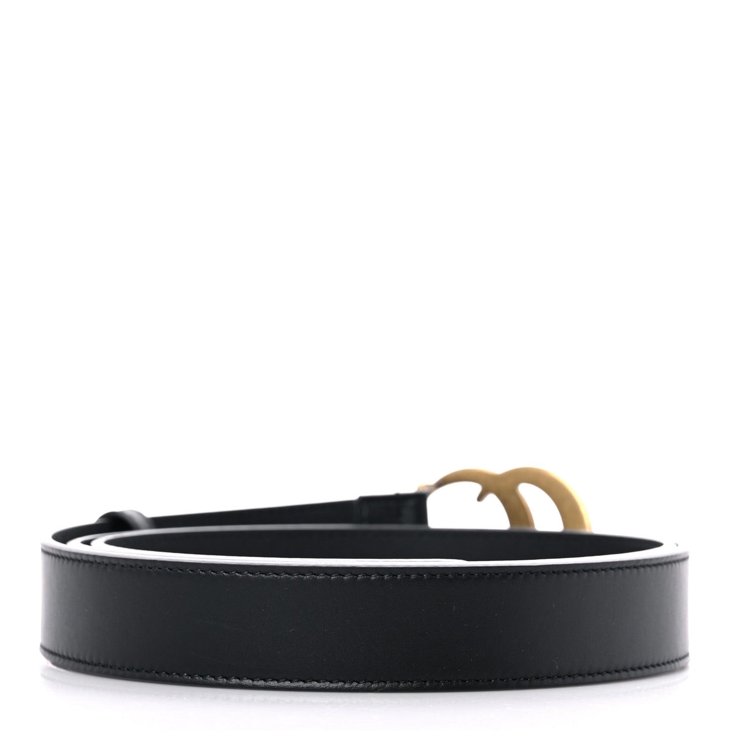 Moon Calfskin Double G 30mm Belt 115 46 Black