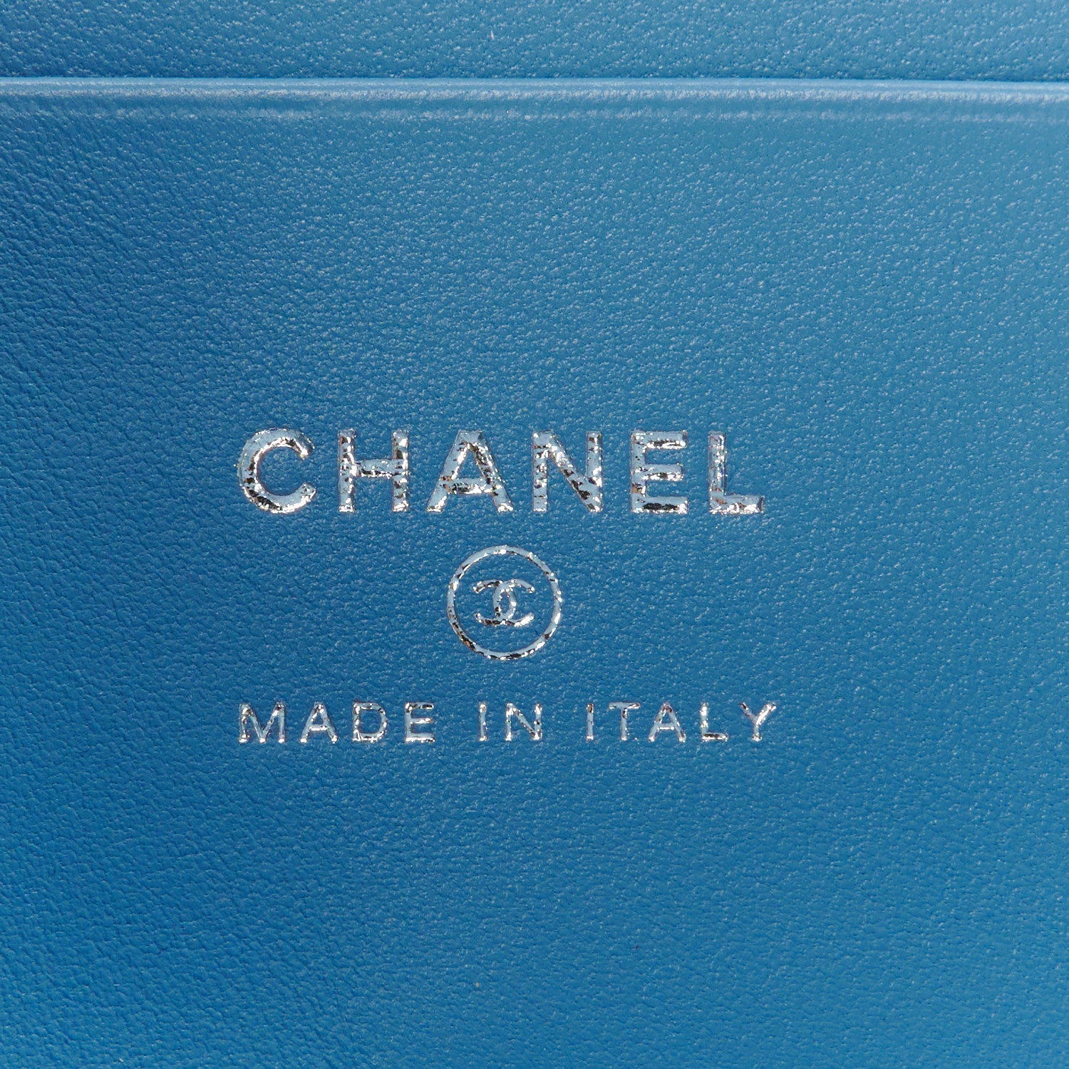 Chanel Denim Quilted Top Handle Slim Vanity Case With Chain Blue 6 of 11