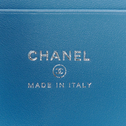 Chanel Denim Quilted Top Handle Slim Vanity Case With Chain Blue 6 of 11