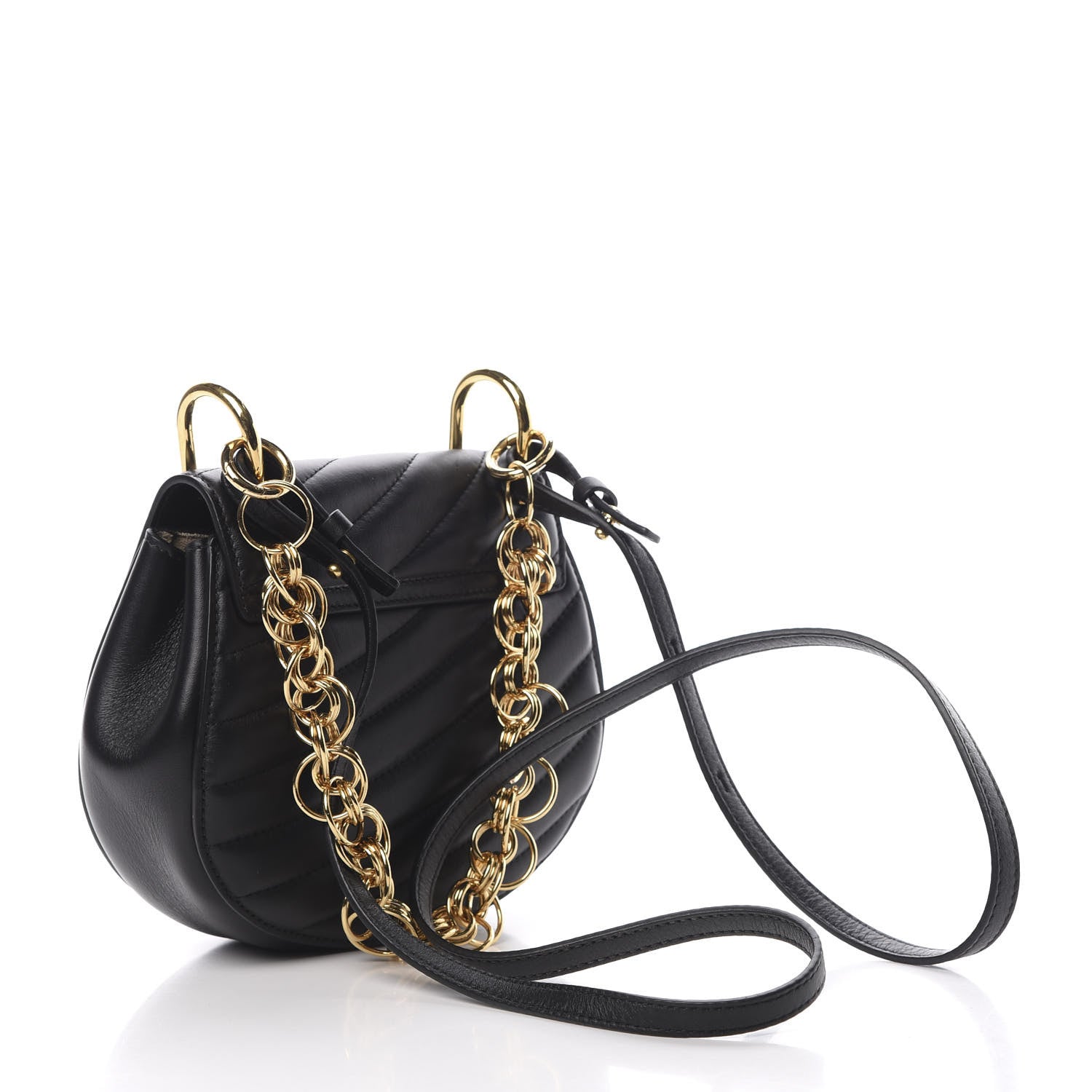 Chloe Calfskin Quilted Mini Drew Bijou Shoulder Bag Black 4 of 12