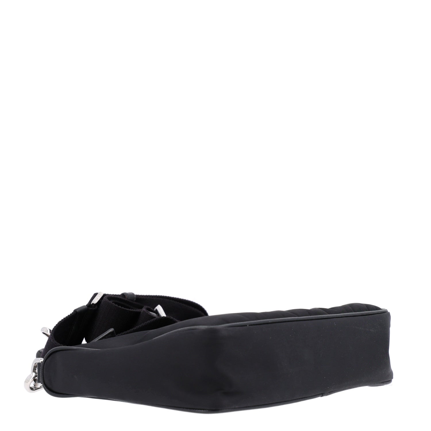 Prada Re-Nylon Saffiano Pocket Zippered Shoulder Bag Black 5 of 11