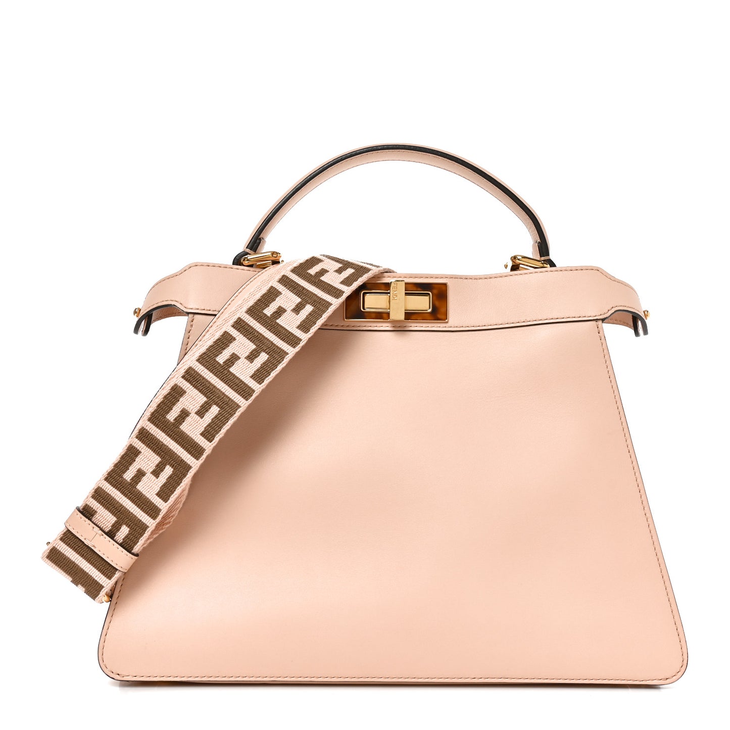 Vitello Seta Shiny Nappa Plexiglass Medium Peekaboo I SEE U Satchel Light Rose