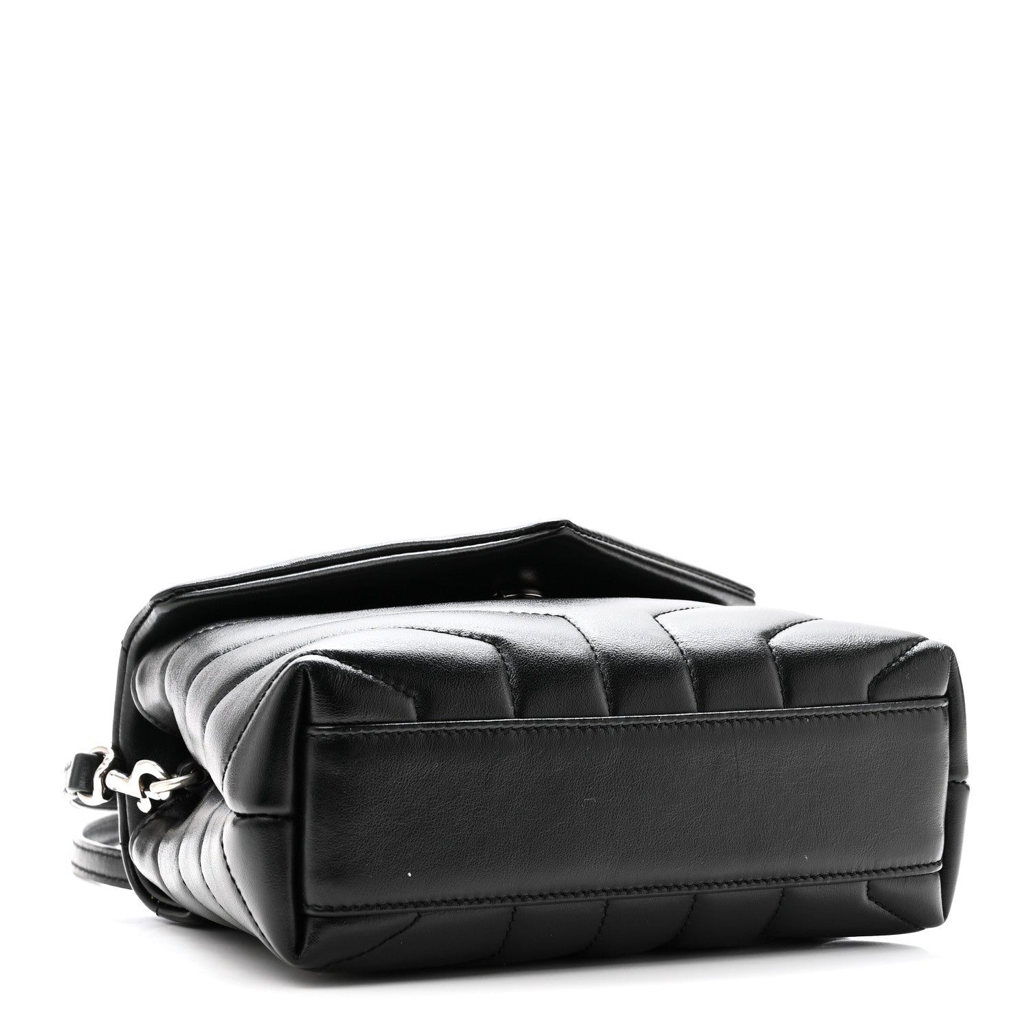 Saint Laurent Calfskin Y Quilted Monogram Toy Loulou Crossbody Bag Black 4 of 10