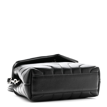 Saint Laurent Calfskin Y Quilted Monogram Toy Loulou Crossbody Bag Black 4 of 10