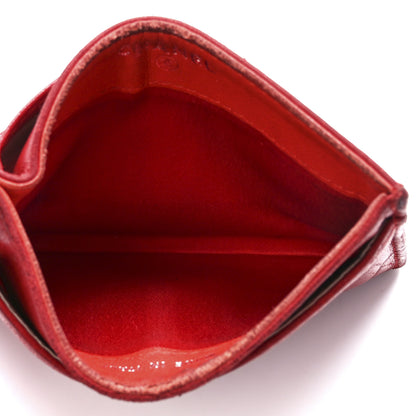 Chanel Lambskin Camellia Embossed Card Holder Red 5 of 12