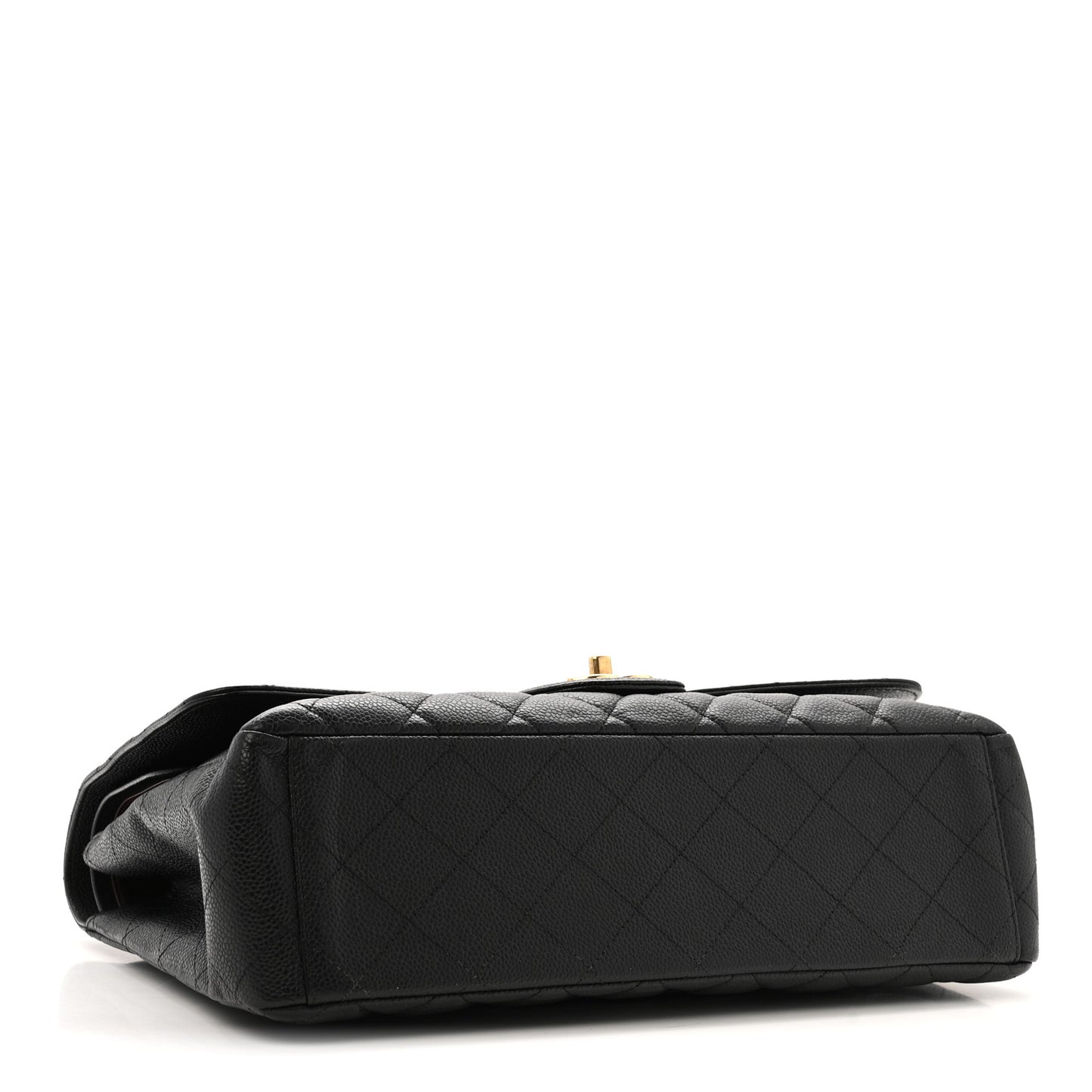 Caviar Quilted Maxi Double Flap Black