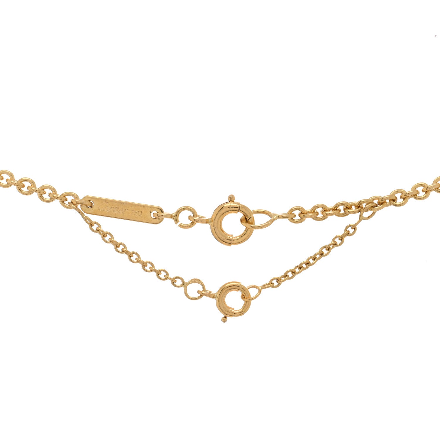 Cartier 18K Pink Yellow White Gold Baby Trinity Pendant Necklace 3 of 3