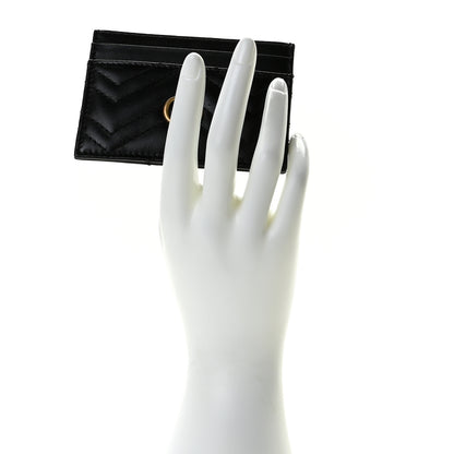Gucci Calfskin Matelasse GG Marmont Card Holder Black 2 of 17