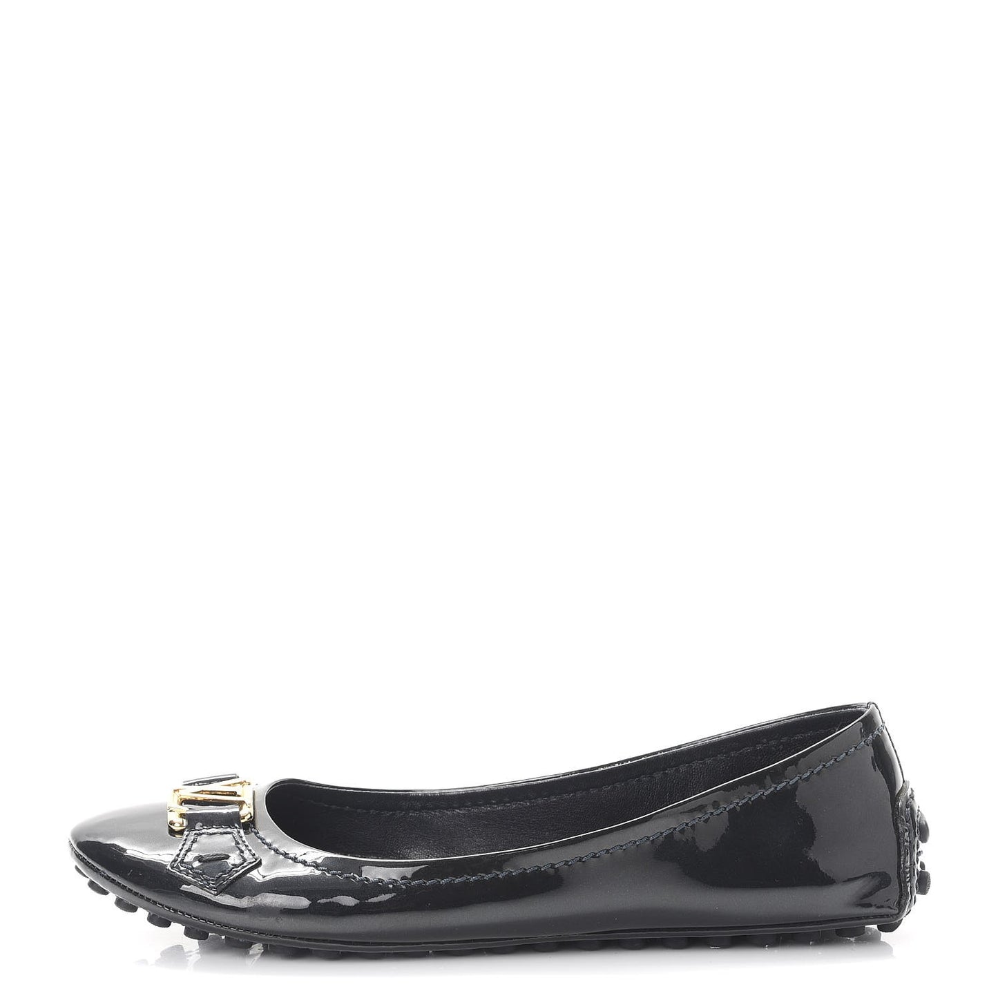 Patent Calf Oxford Ballerina Flats 36 Black