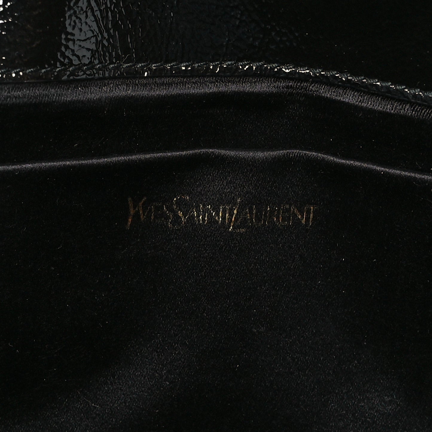 Textured Patent Monogram Large Belle De Jour Clutch Black