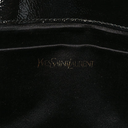 Saint Laurent Textured Patent Monogram Large Belle De Jour Clutch Black 6 of 9