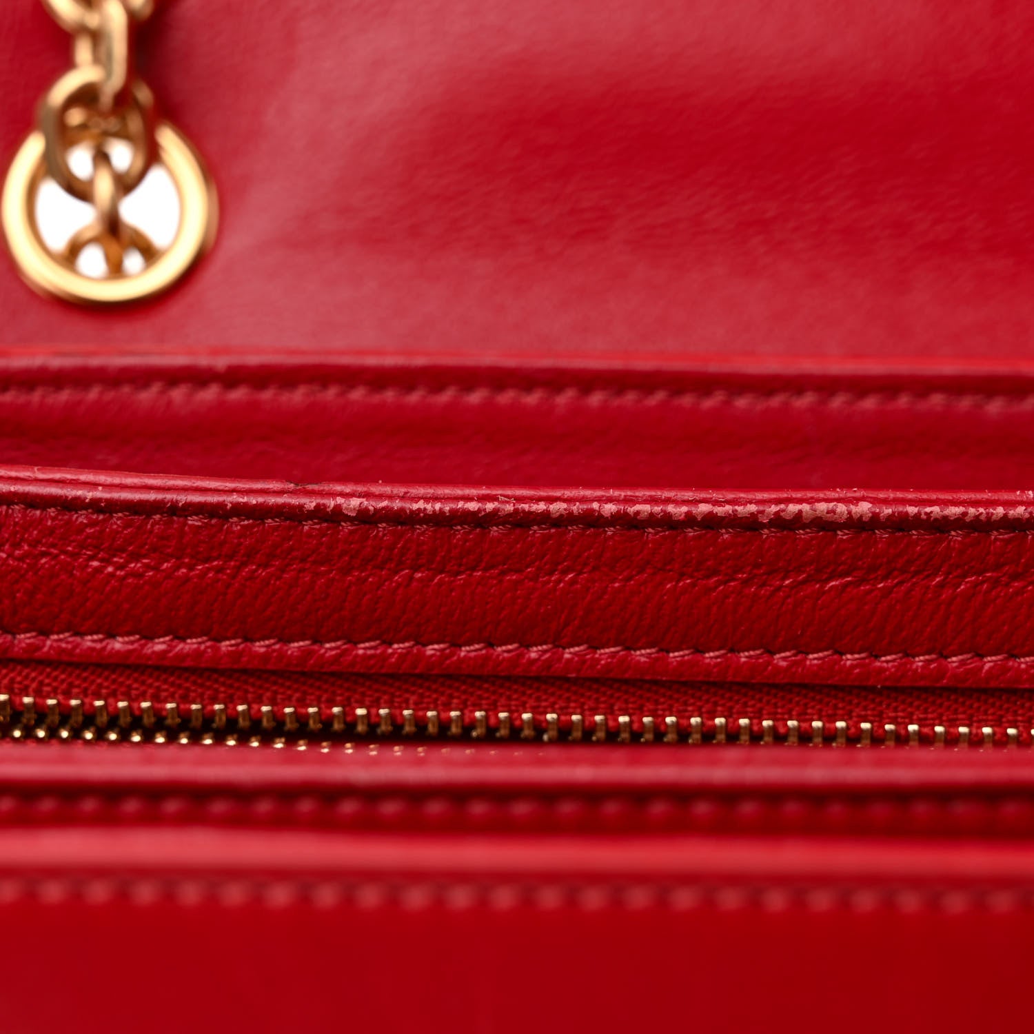 Celine Shiny Calfskin Medium C Bag Red 10 of 16