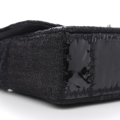 Chanel Tweed Patchwork Jumbo Single Flap Black 8 of 11