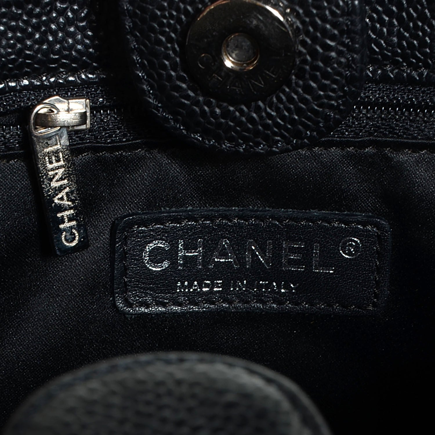 Chanel Caviar Quilted Petit Shopping Tote PST Black 6 of 7