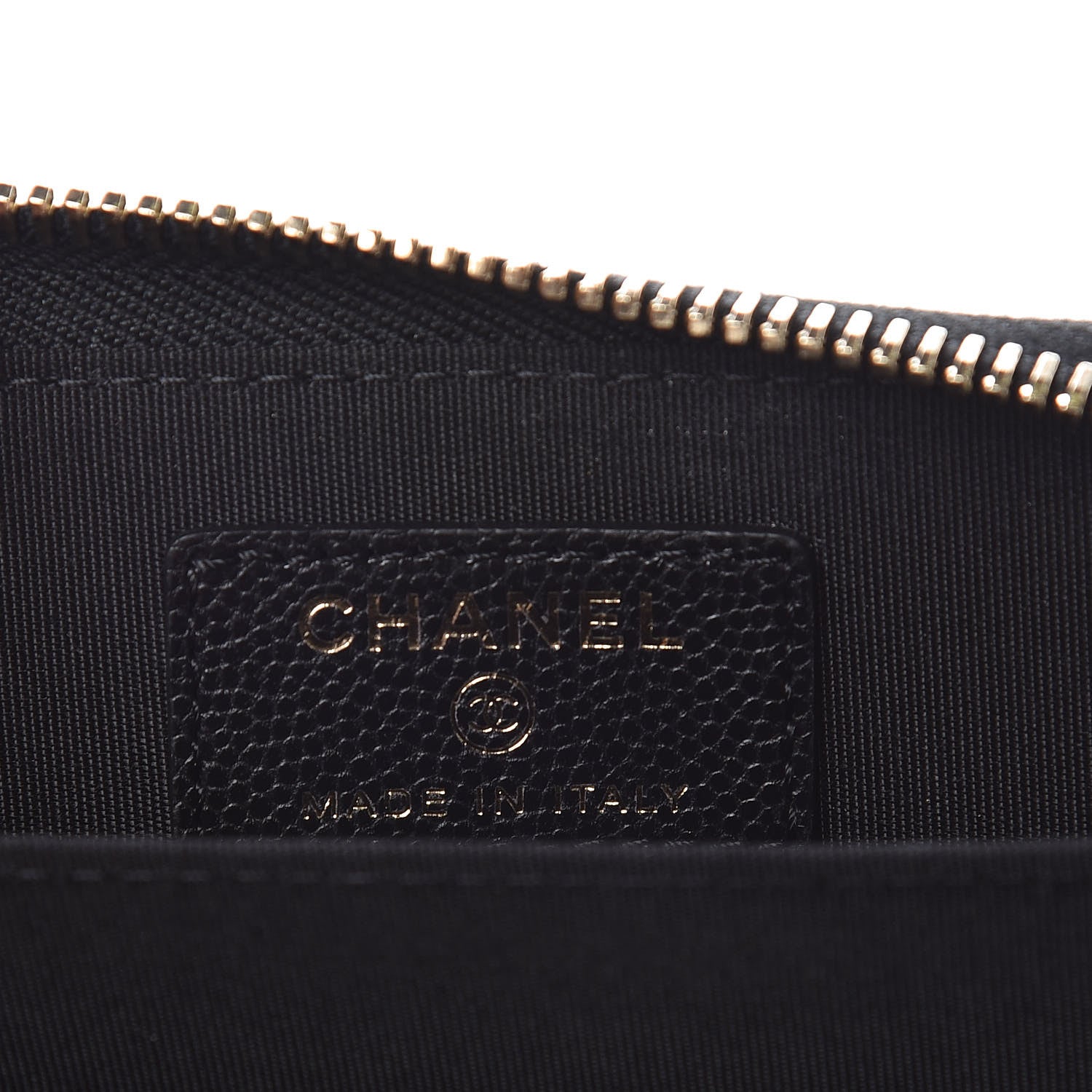 Chanel Caviar Camellia Embossed Zip Coin Purse Black 6 of 7