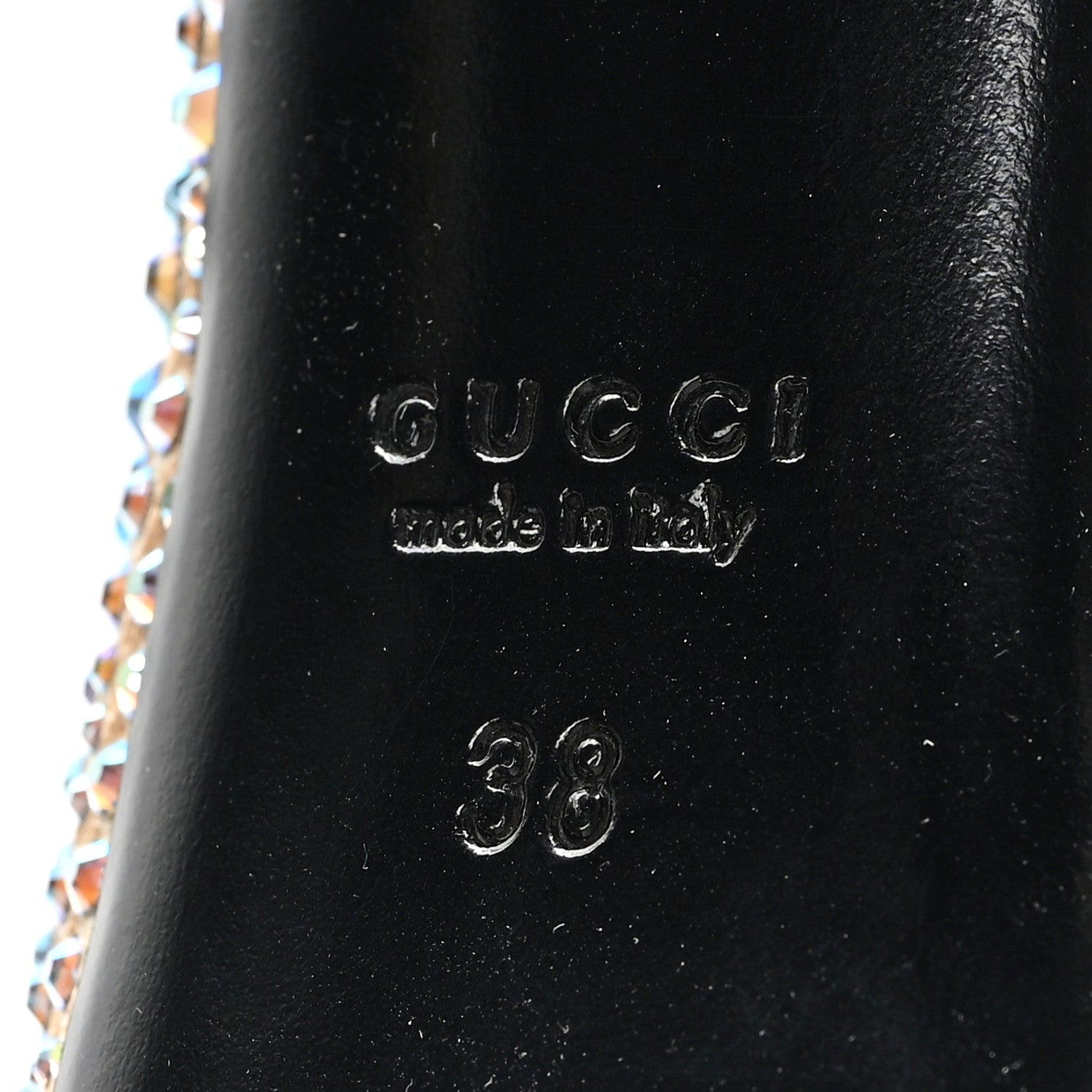 Gucci Satin Crystal Sofia Etoile Peep Toe Pumps 38 Blue 7 of 10