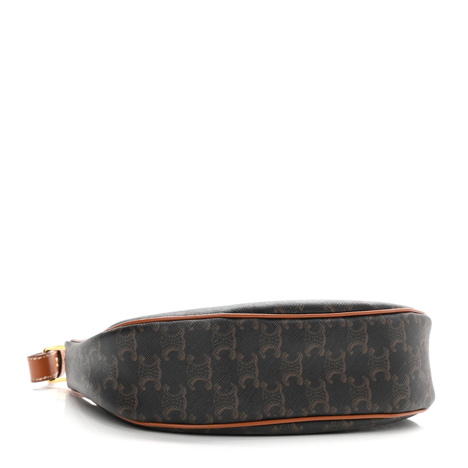 Celine Triomphe Canvas Calfskin Ava Shoulder Bag Tan 4 of 7