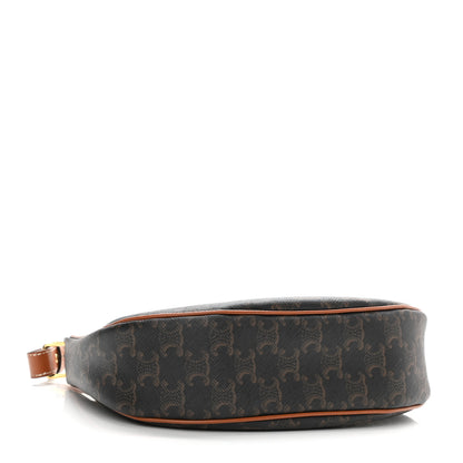 Celine Triomphe Canvas Calfskin Ava Shoulder Bag Tan 4 of 7