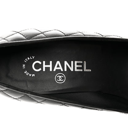 Chanel Lambskin Quilted Cap Toe Pumps 36.5 Black 7 of 9