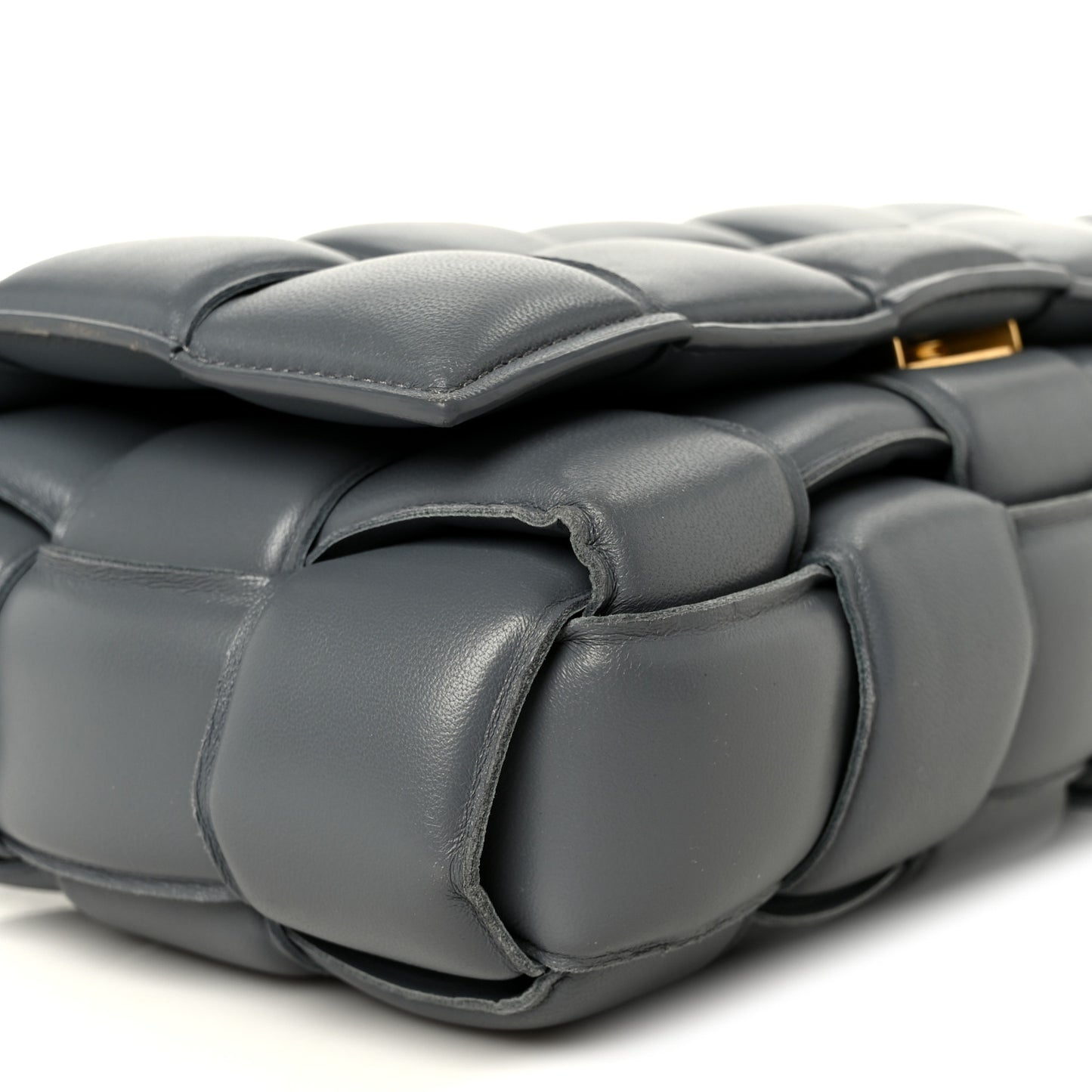 Nappa Maxi Intreccio Padded Cassette Crossbody Bag Thunder