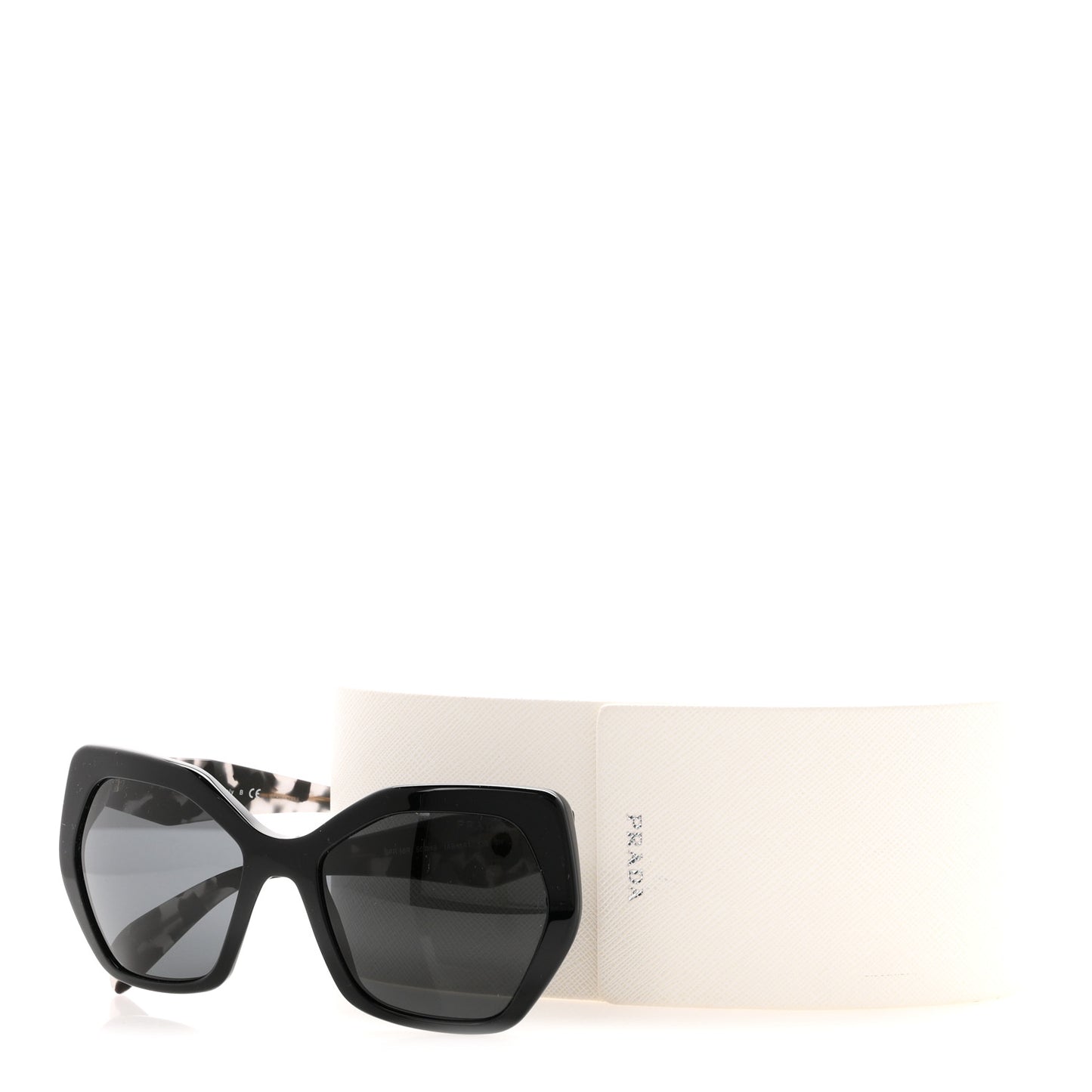 Acetate Sunglasses SPR 16R Black Tortoise Grey