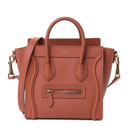 Celine Smooth Calfskin Nano Luggage Terracotta 1 of 13