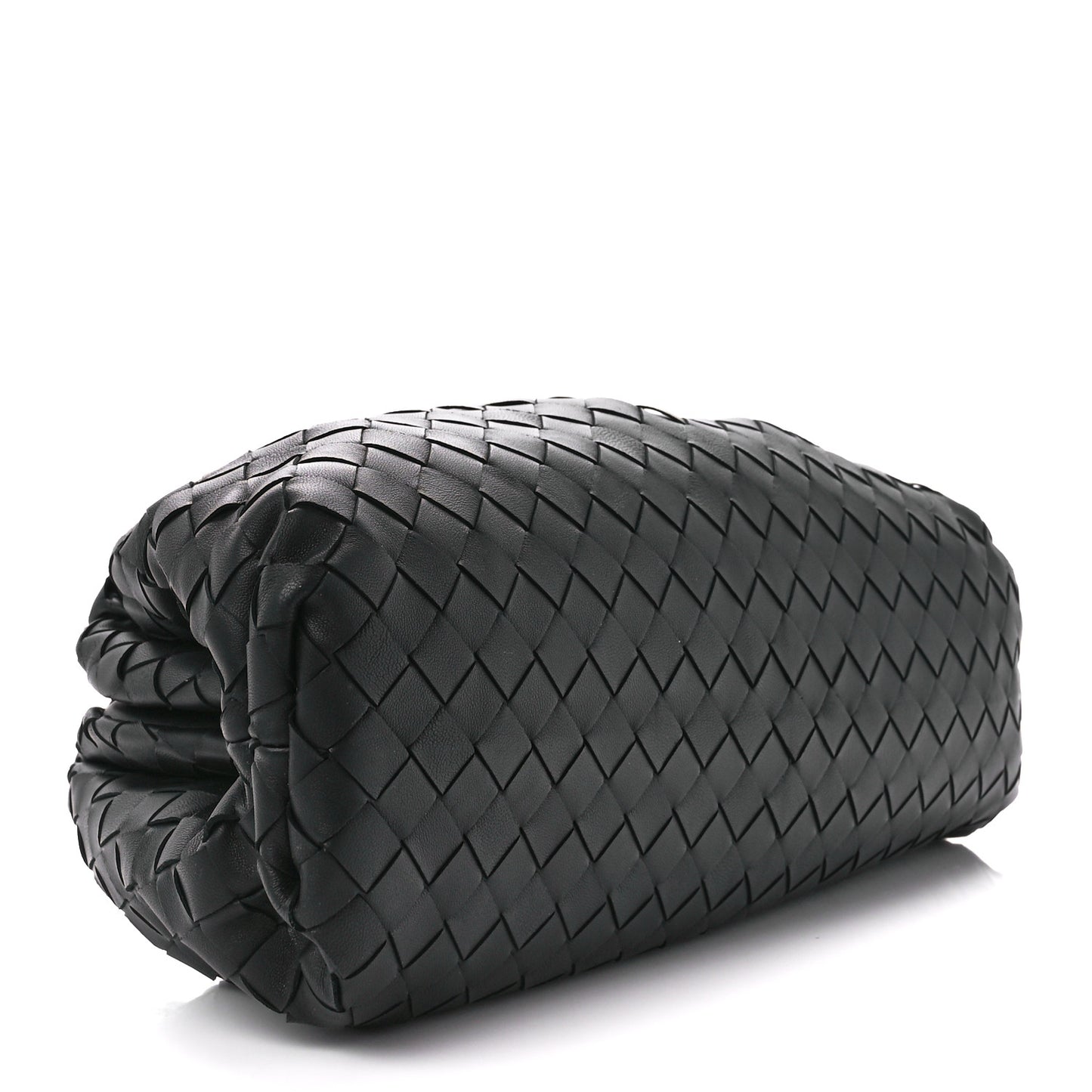 Nappa Maxi Intreccio The Pouch Oversized Clutch Black