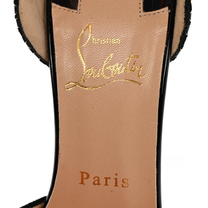 Christian Louboutin Veau Velours Tsarou 100 Pumps 38.5 Black Multicolor 8 of 13