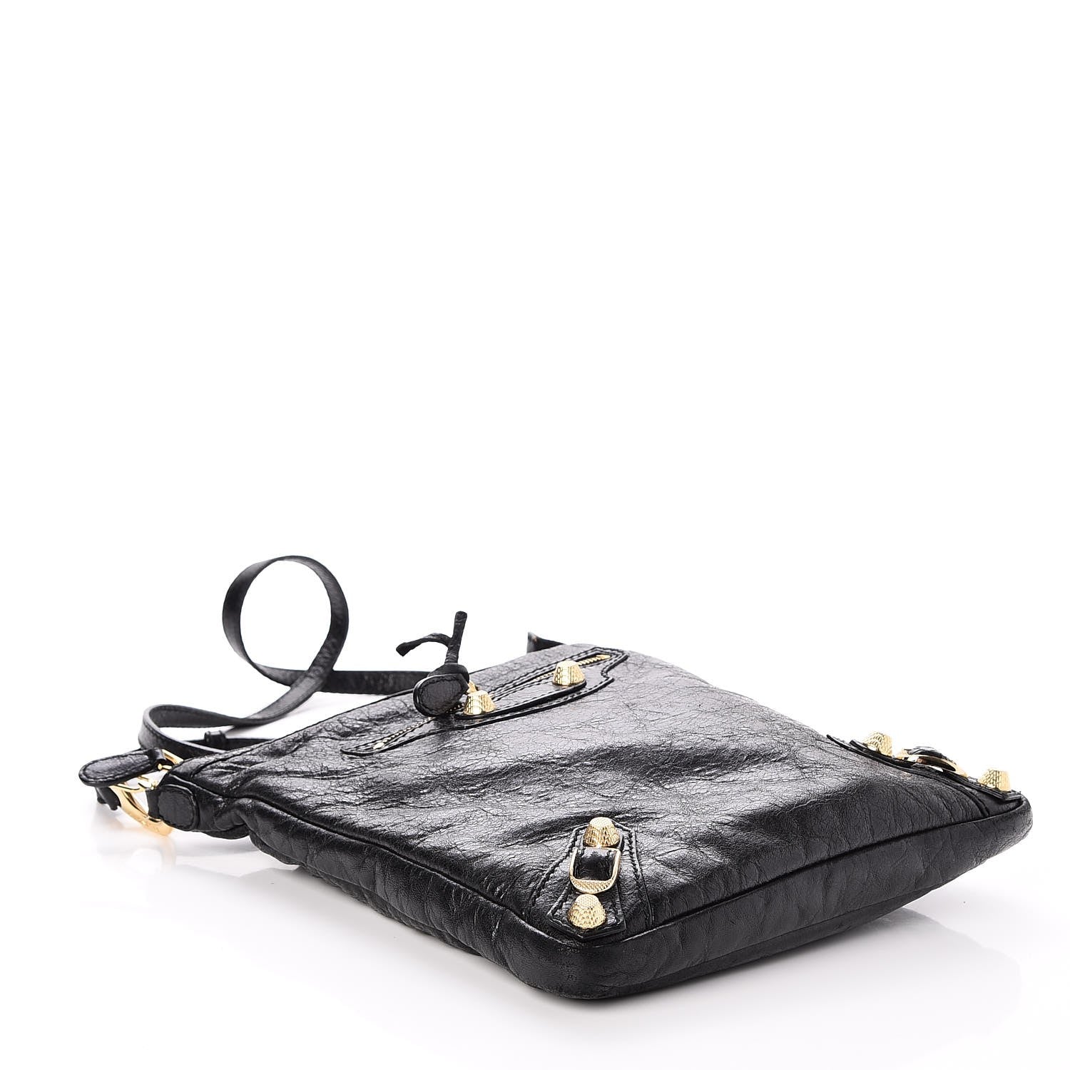 Balenciaga Agneau Giant 12 Gold Hardware Flat Crossbody Black 3 of 13