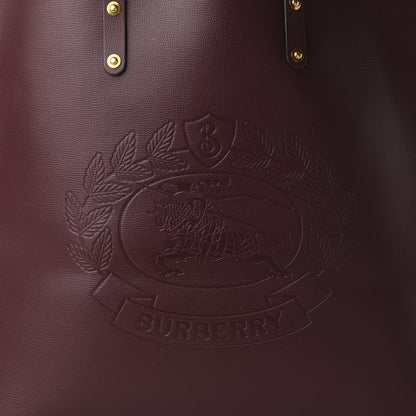 Burberry Calfskin Crest Embossed Large Tote Burgundy 10 of 10
