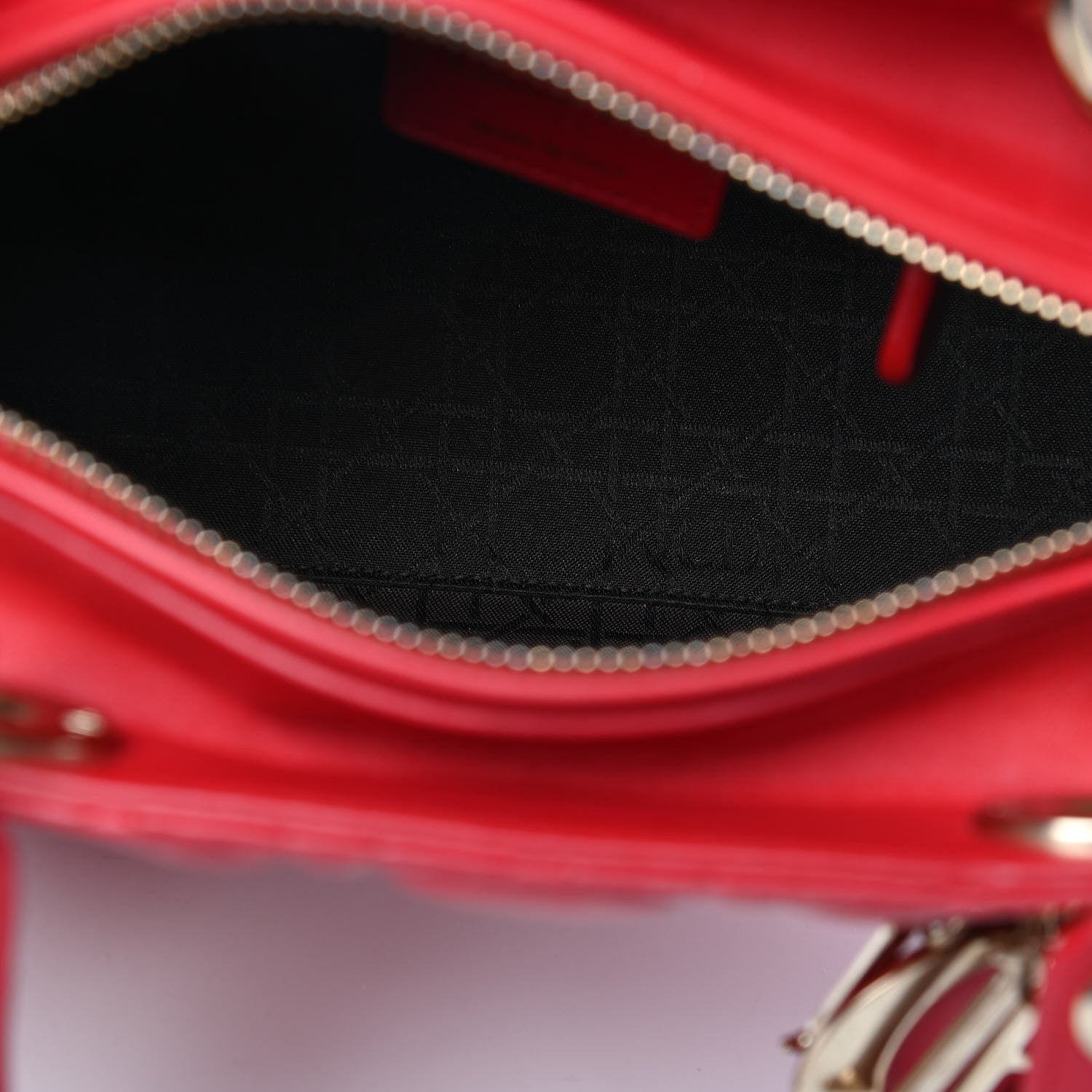 Christian Dior Lambskin Cannage Medium Lady Dior Red 5 of 10