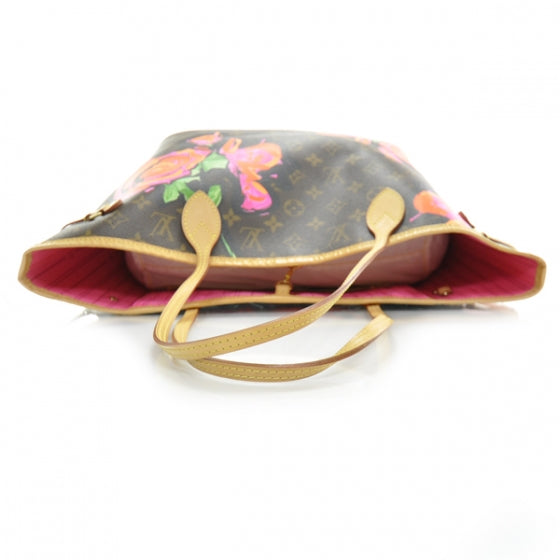 Louis Vuitton Monogram Roses Neverfull MM 6 of 9