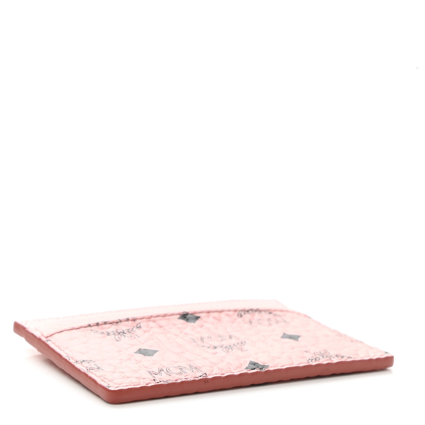 Calfskin Visetos Mini Card Case Soft Pink