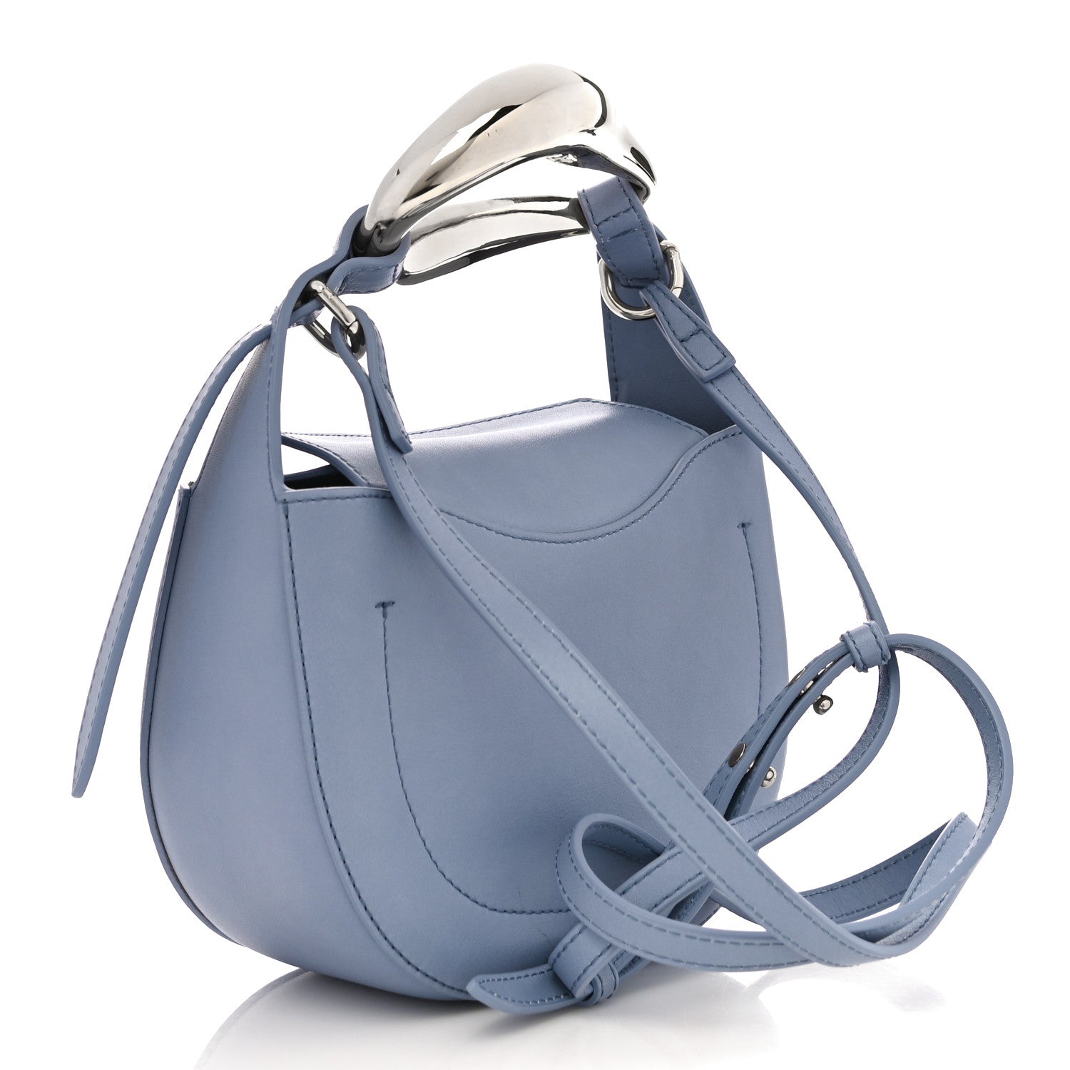 Chloe Small Grain Calfskin Kiss Bag Gentle Blue 3 of 9