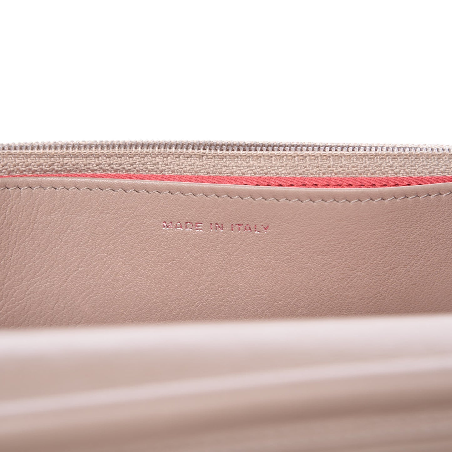 Vinyl Lipstick Wallet On Chain WOC Beige