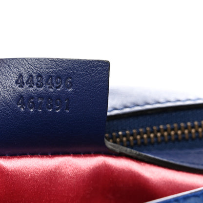 Gucci Velvet Matelasse Medium GG Marmont Shoulder Bag Cobalt Blue 8 of 11