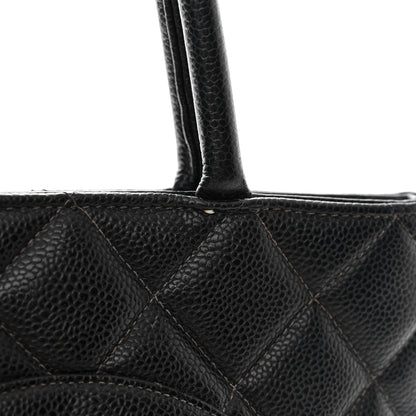 Chanel Caviar Quilted Medallion Tote Black 19 of 20